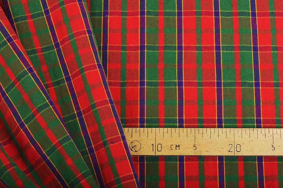 Thumbnail: European Folklore Checkered Linenmix