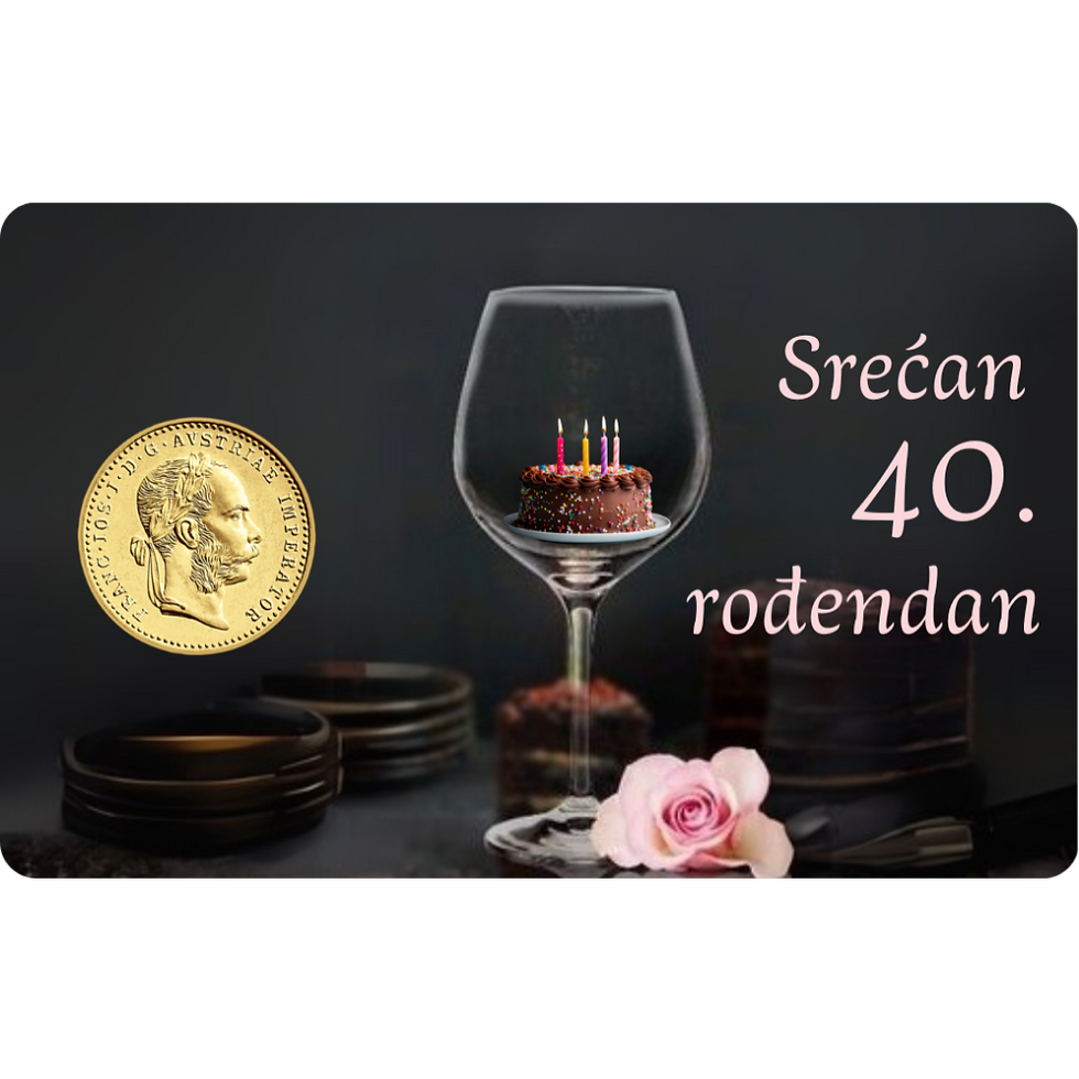 Thumbnail: Jubilarni rođendan 007/40 - poklon kartica