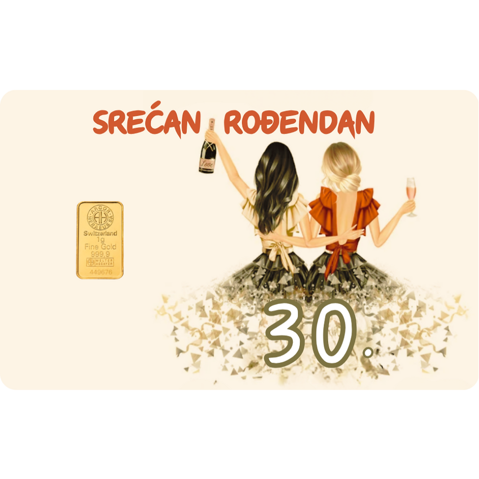 Thumbnail: Jubilarni rođendan 005/30 - poklon kartica