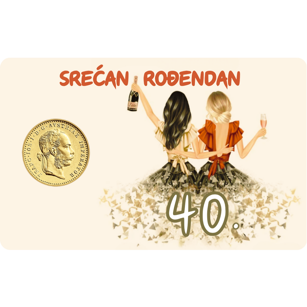 Thumbnail: Jubilarni rođendan 005/40 - poklon kartica