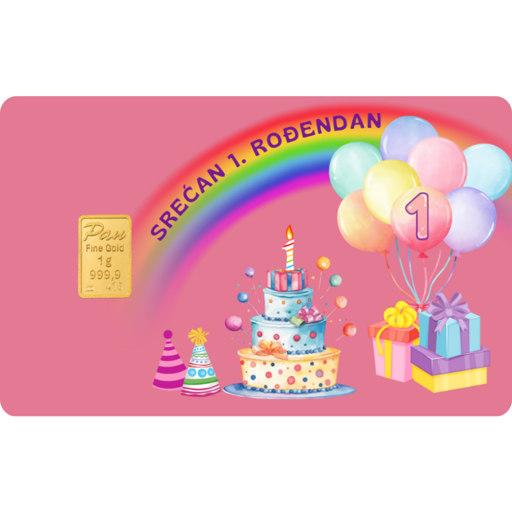 Jubilarni rođendan 012/1 - poklon kartica