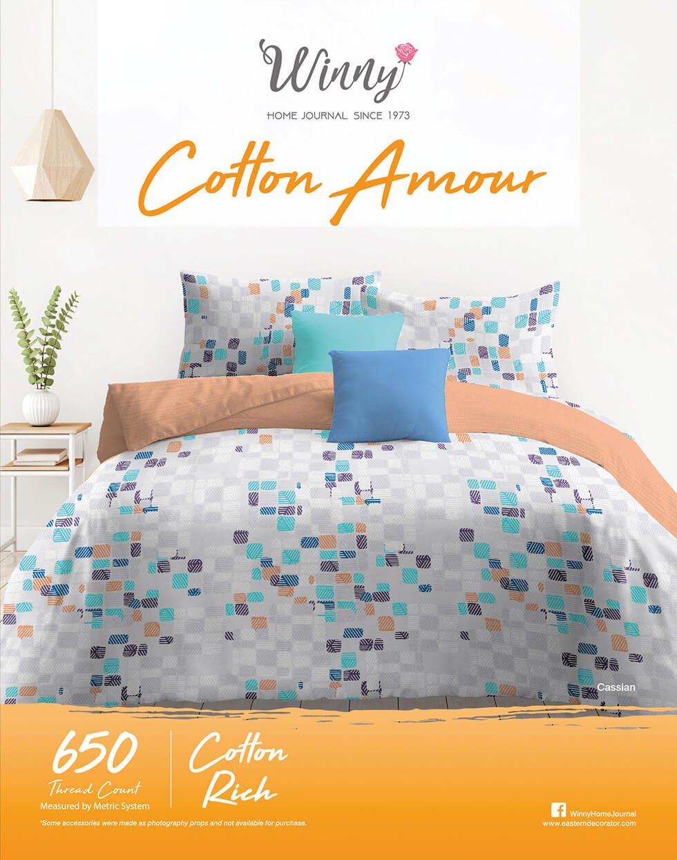 Winny bed header card with yellow colour bed in yellow gradient graphic