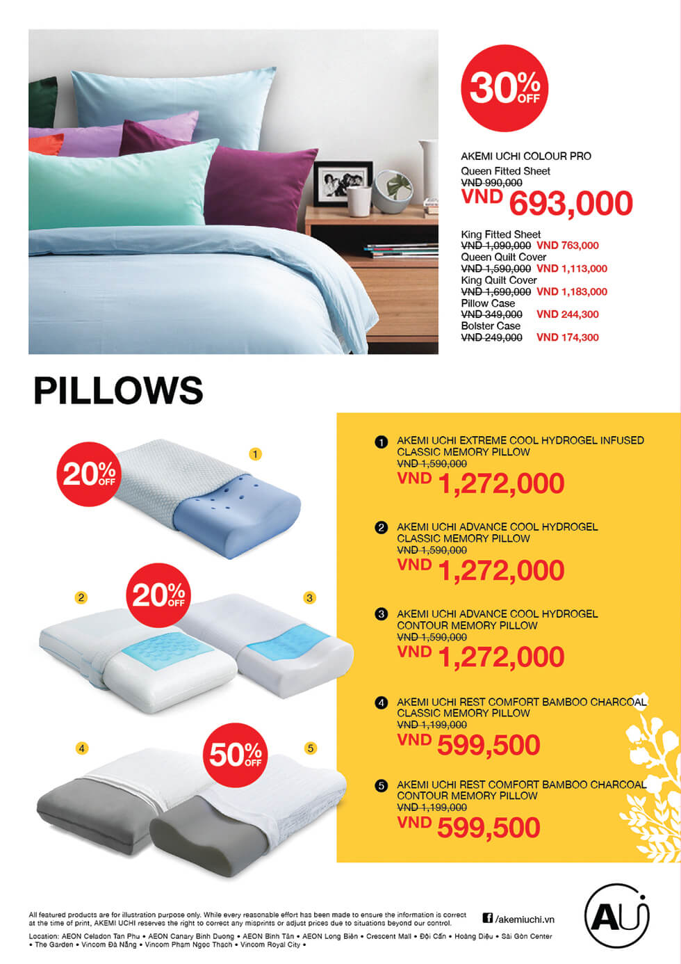 AkemiUchi October Sale layout with baby blue bed and three pillow, 2 blue colour and 1 charcoal grey colour