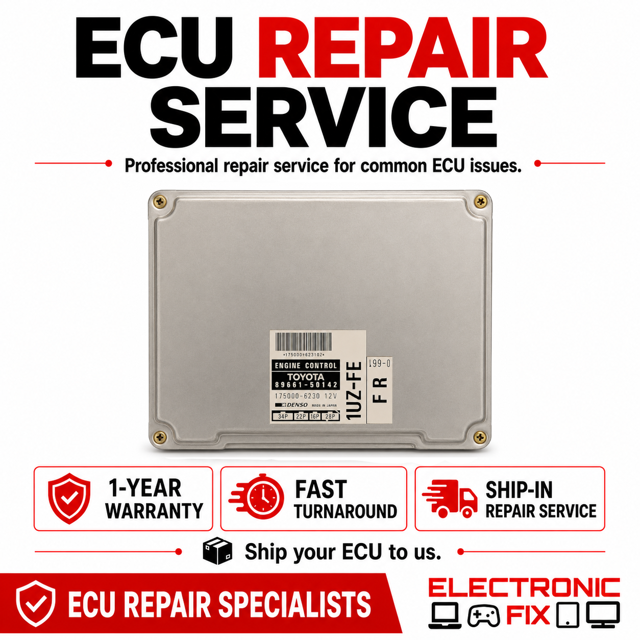 Lexus LS400 ECU repair for 1992 1993 1994 SC400  Repair Service