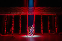 Deyemi Okanlawon as Aderemi, Kehinde Bankole as Oyebisi in Crown of Blood, Utopia Theatre 