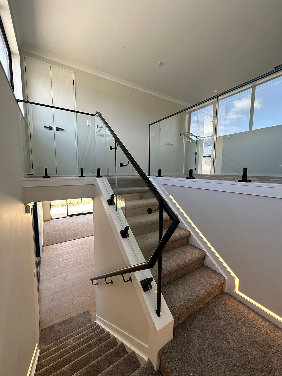 Staircase with spigots fitting