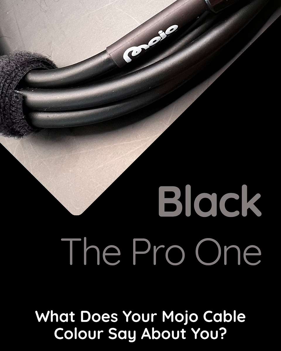 black guitar cable