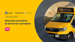 Alteração provisória de percurso e paragens