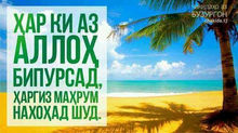 Аз Аллох бипурс махрум нахохи шуд!