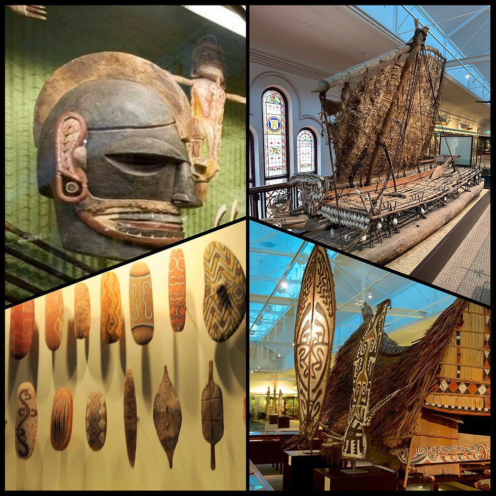 A selection of Artefacts within South Australia Museum