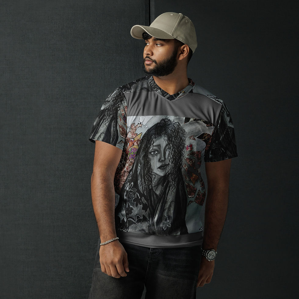 Thumbnail: Dried Tears with a Shattered Heart  unisex sports jersey