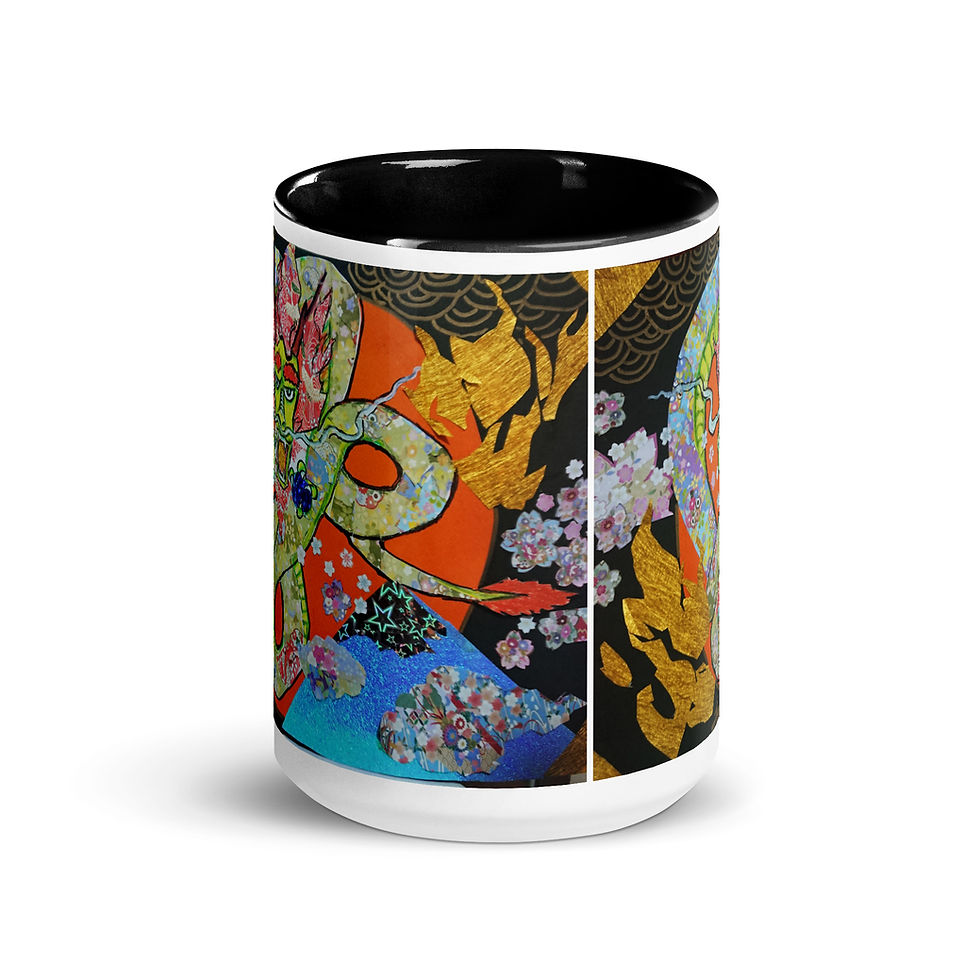 Thumbnail: Dragon of Nature Mug with Color Inside