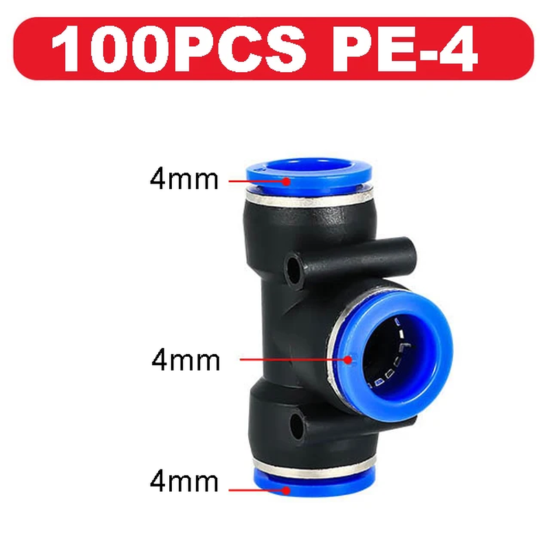 Miniature : Raccords Pneubagues PE En Plastique De Type T À 3 Voies, Connecteur Rapide Pour 