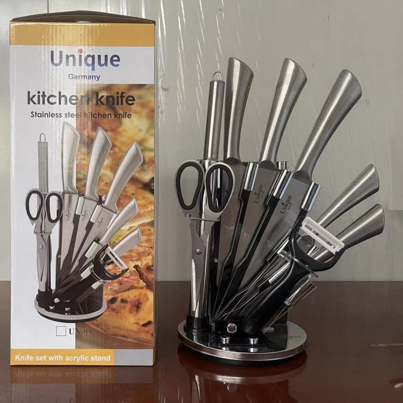 縮圖：Spot foreign trade hot selling knife set stainless steel hollow handle knife set