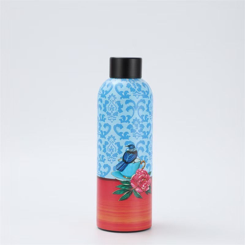 Thumbnail: New outdoor sports stainless steel rubber paint small mouth bottle thermos cup 