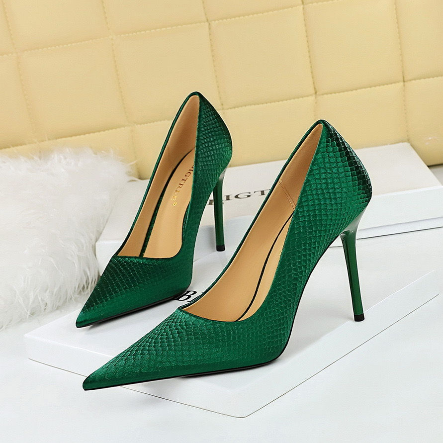 Thumbnail: women's shoes high heels shallow mouth pointed side hollow heels 