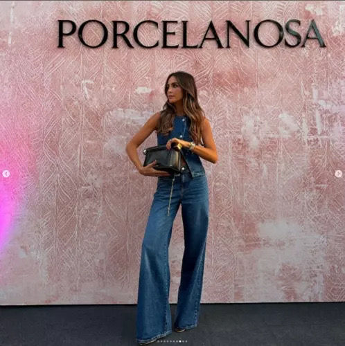 Thumbnail: women's sleeveless vest fashion wide-leg denim suit 