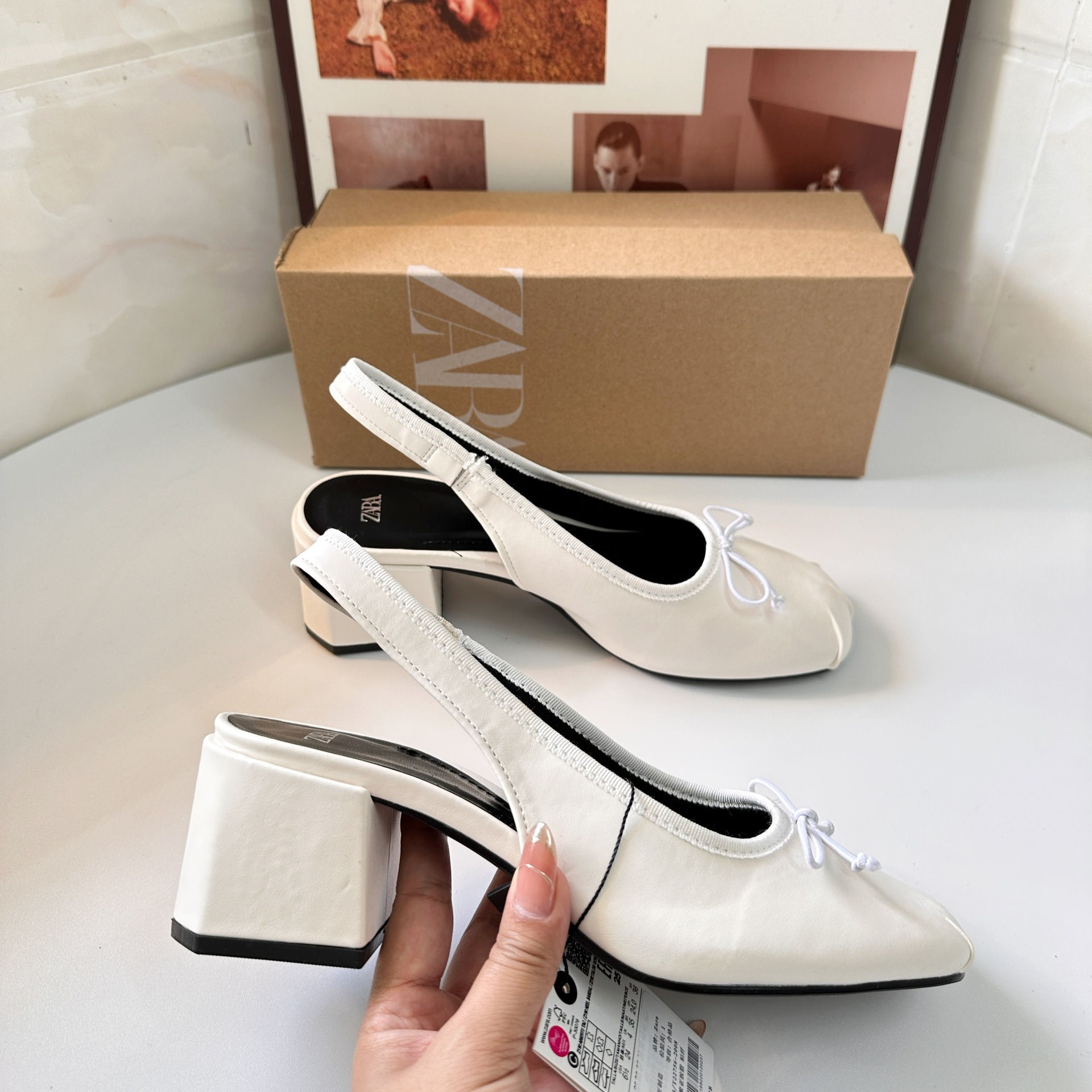 Zara heels with box