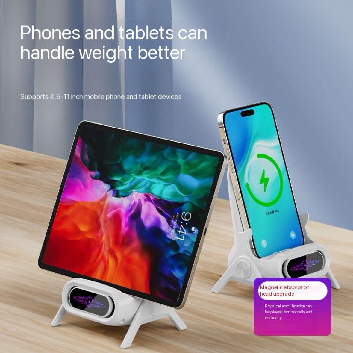 Vertical Chair Wireless Charger Lazy Mobile Phone Stand