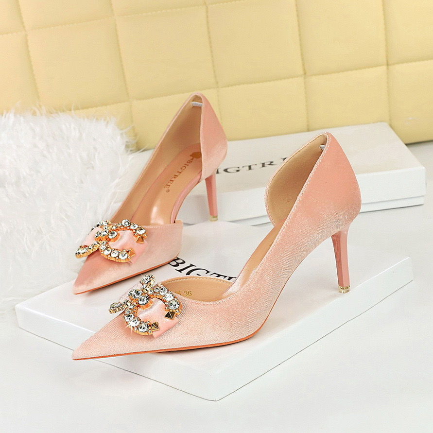 Thumbnail: Banquet high heels women's shoes suede