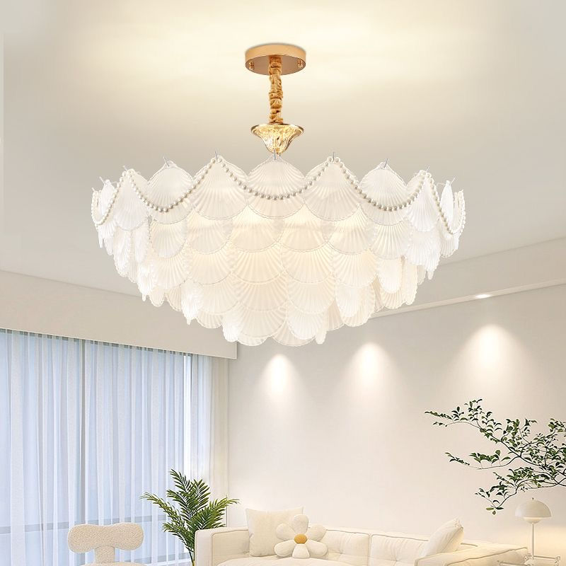Thumbnail: French lamp feather living room chandelier light luxury new French bedroom