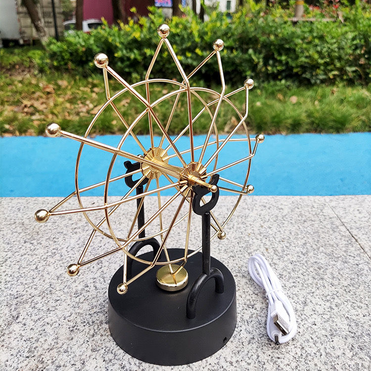 縮圖：H818 Golden Ferris Wheel Perpetual Motion Instrument Full Metal Frame Celestial 