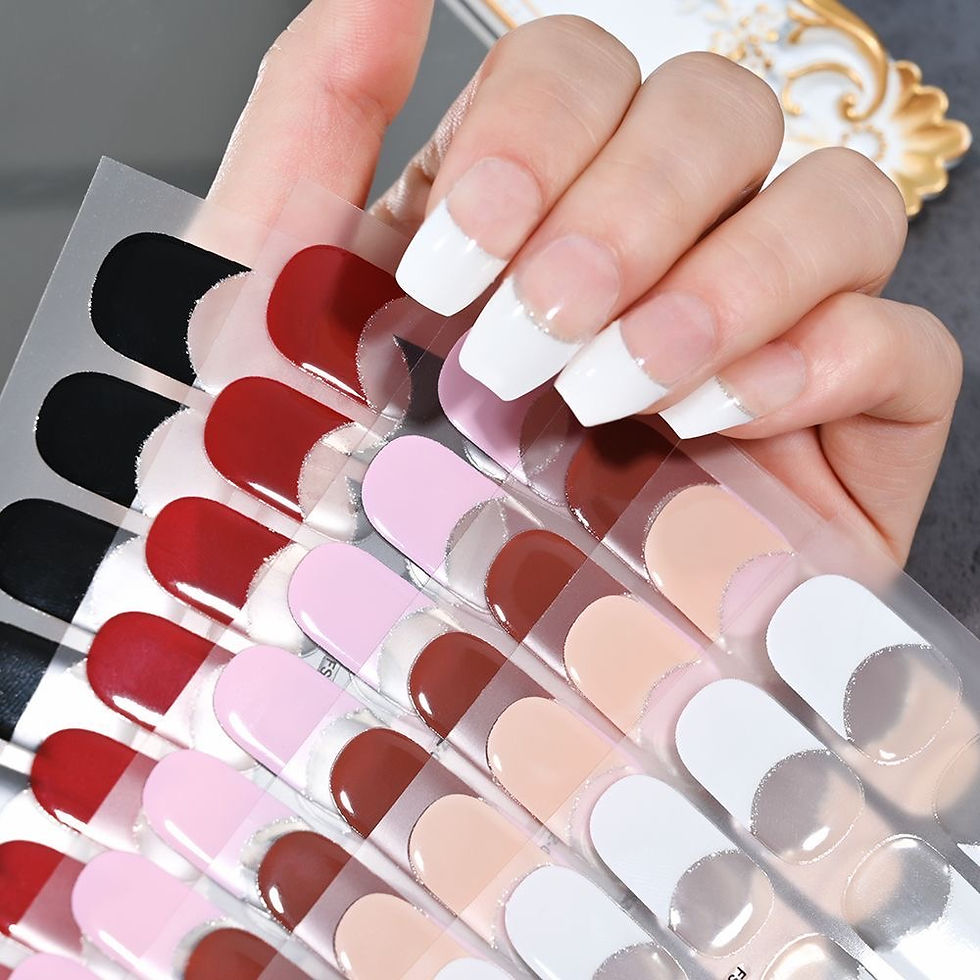 Thumbnail: Semi Cured Gel Nail Strips | 16 Transparent Gradient UV Gel Nail Sticker | Gel N