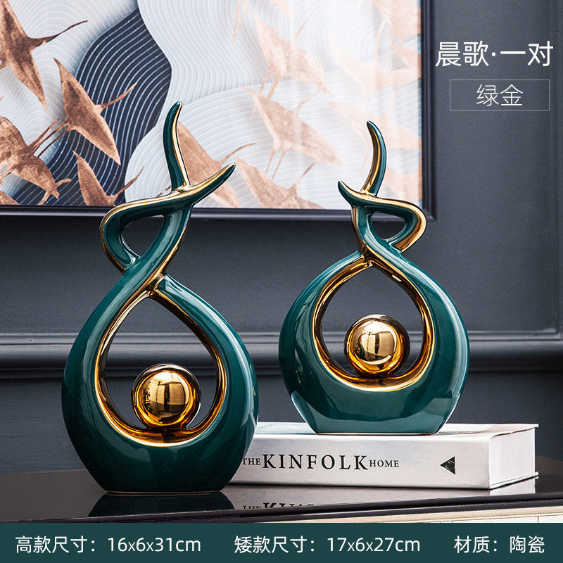縮圖：Nordic light luxury platinum sapphire blue Chenge decoration living room and res