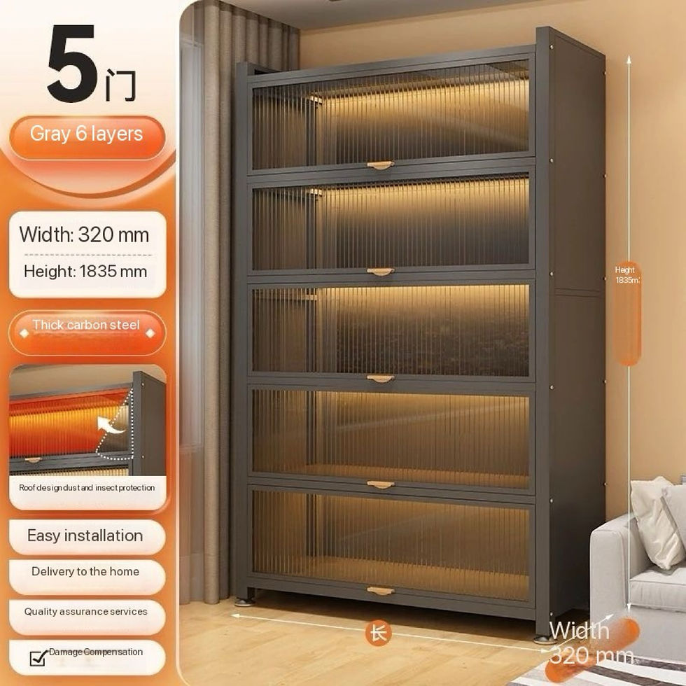 Thumbnail: Colored steel bookshelf children's bookcase home living room dustproof storage c