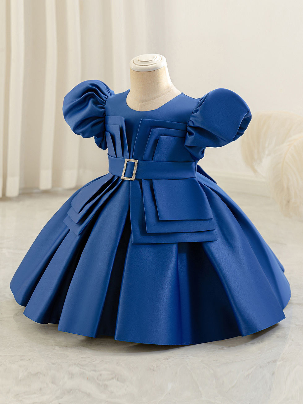 縮圖：princess dress satin bow stripes 