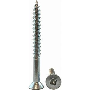 Wood Screws - Zinc | Flat Head | Square Drive
