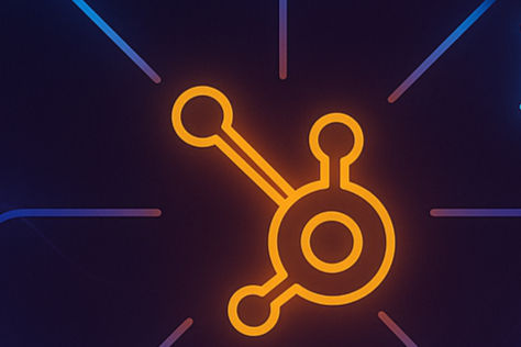 Abstract illustration symbolizing CRM software and sales pipeline management, representing HubSpot Sales Hub’s all-in-one platform for contact management, automation, and deal tracking.