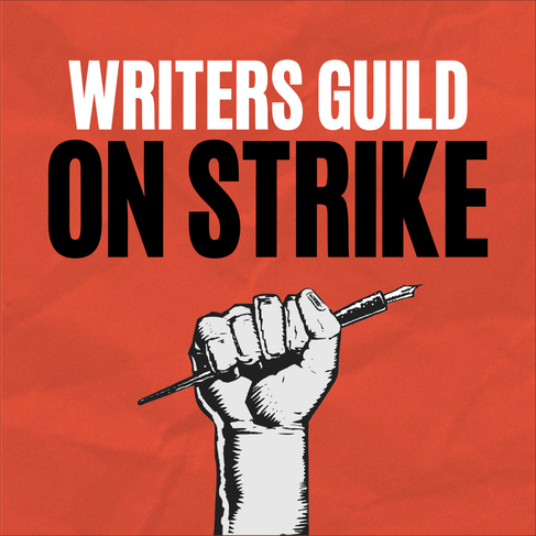 logo WGA on strike