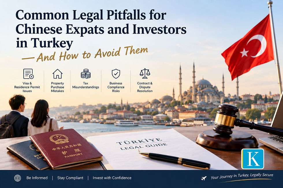 Discover common legal pitfalls for Chinese expats and investors in Turkey, from company formation and property to immigration, tax, contracts and compliance.