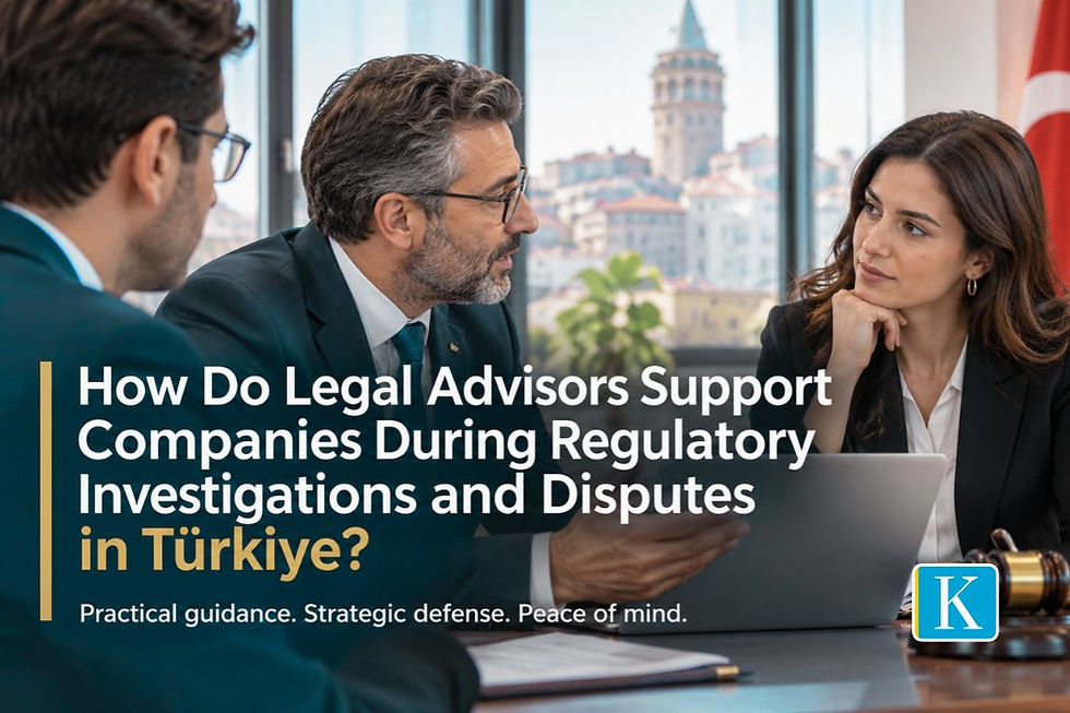 Legal advisors discussing regulatory investigations and corporate disputes with a business client in Istanbul, Turkiye