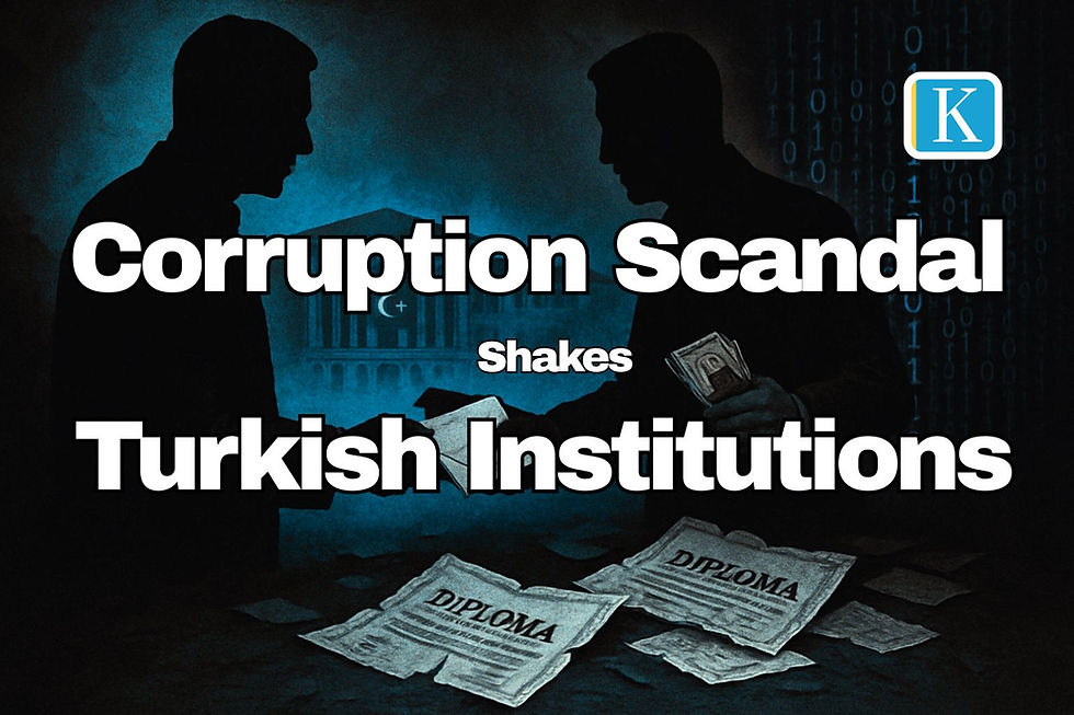 Silhouettes exchange cash against a backdrop of a building with Turkish symbols. Text reads: "Corruption Scandal Shakes Turkish Institutions."
Uncover the depths of Citizenship Fraud in Turkey. Learn how fake diplomas and corruption impact society. Stay informed on Citizenship Fraud now!