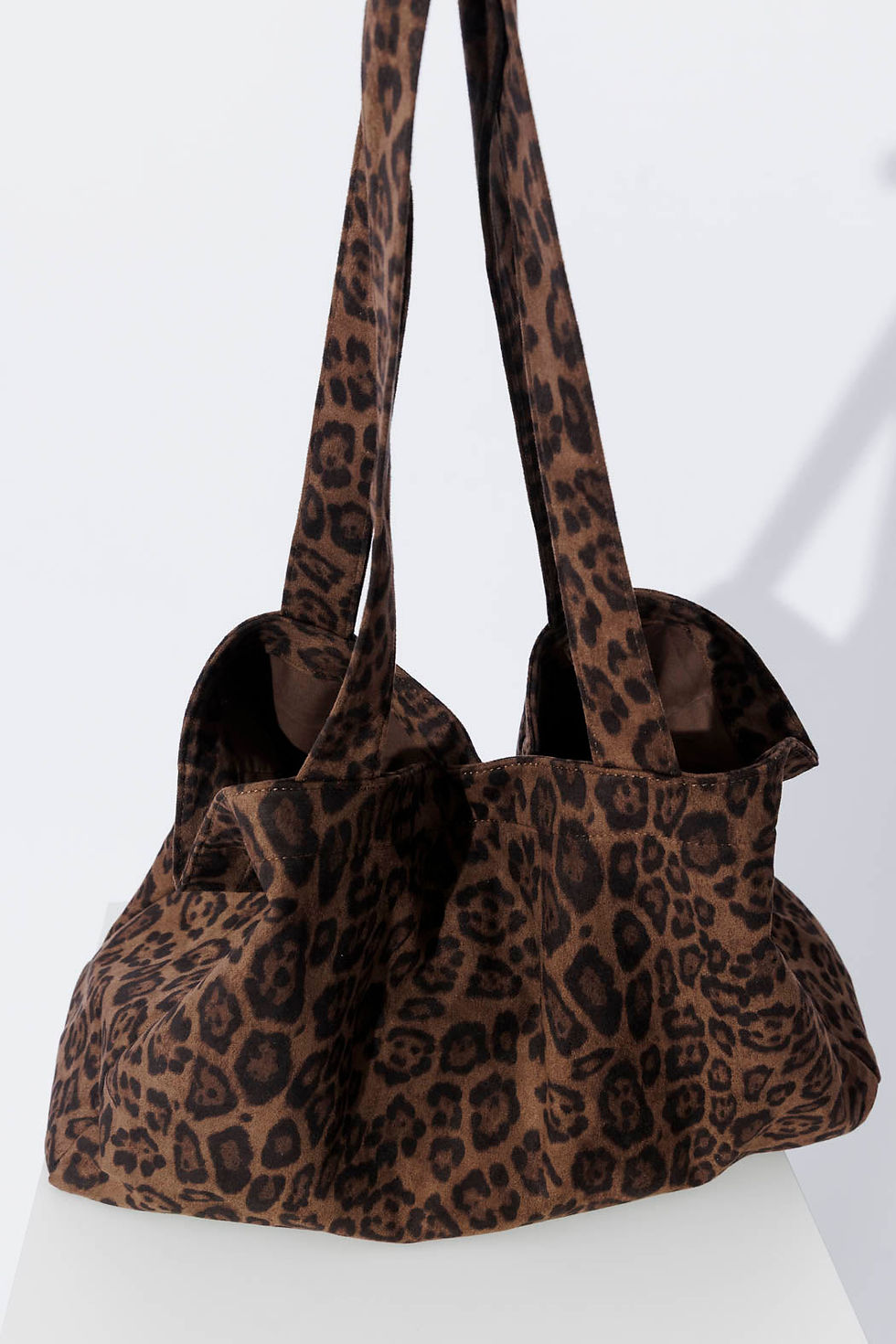 Motto Fashion Leopard Vegan Suede Tote Bag