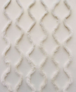 White Faux Fur on Pearl