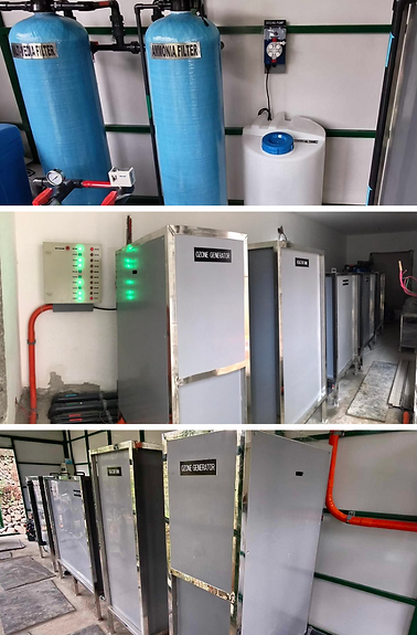 Indoor sewage treatment plant (STP) system by AeroAsia-Hydromex Technologies featuring compact tanks and filtration units