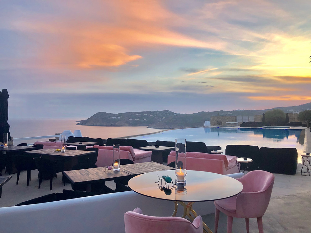 Spectacular sunset at Myconian Villa Collection