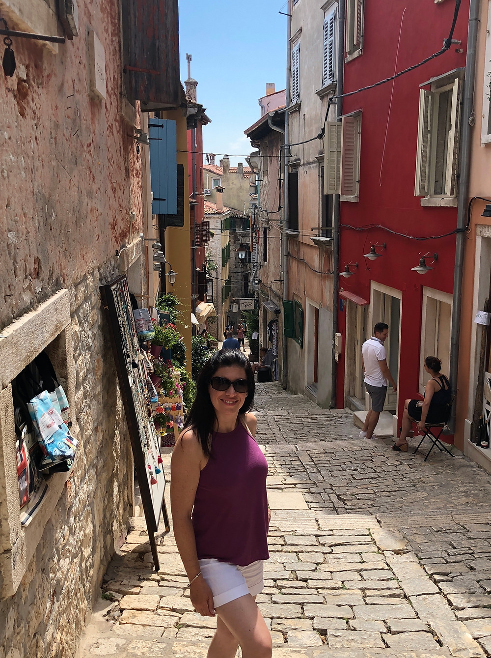 Cobblestone streets of Rovinj, northern Croatia