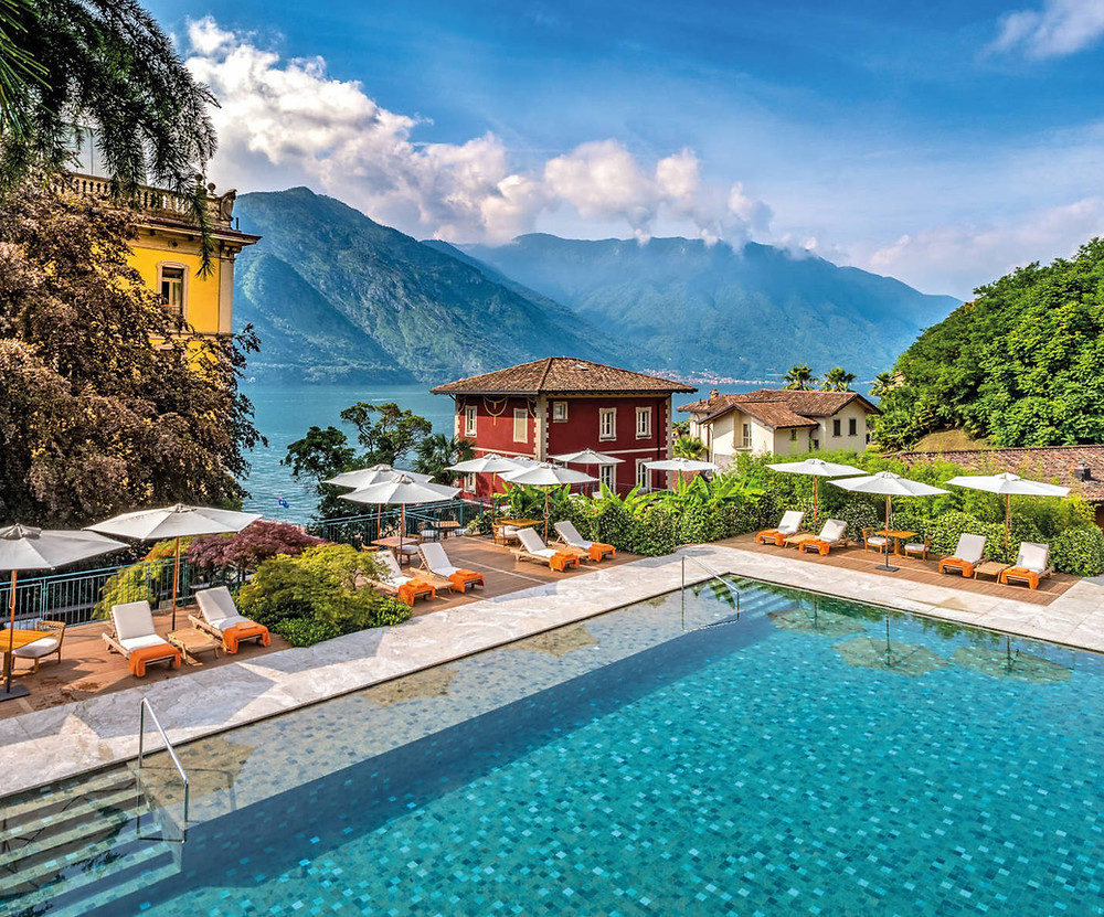 One of the fabulous pools at Grand Hotel Tremezzo, Lake Como