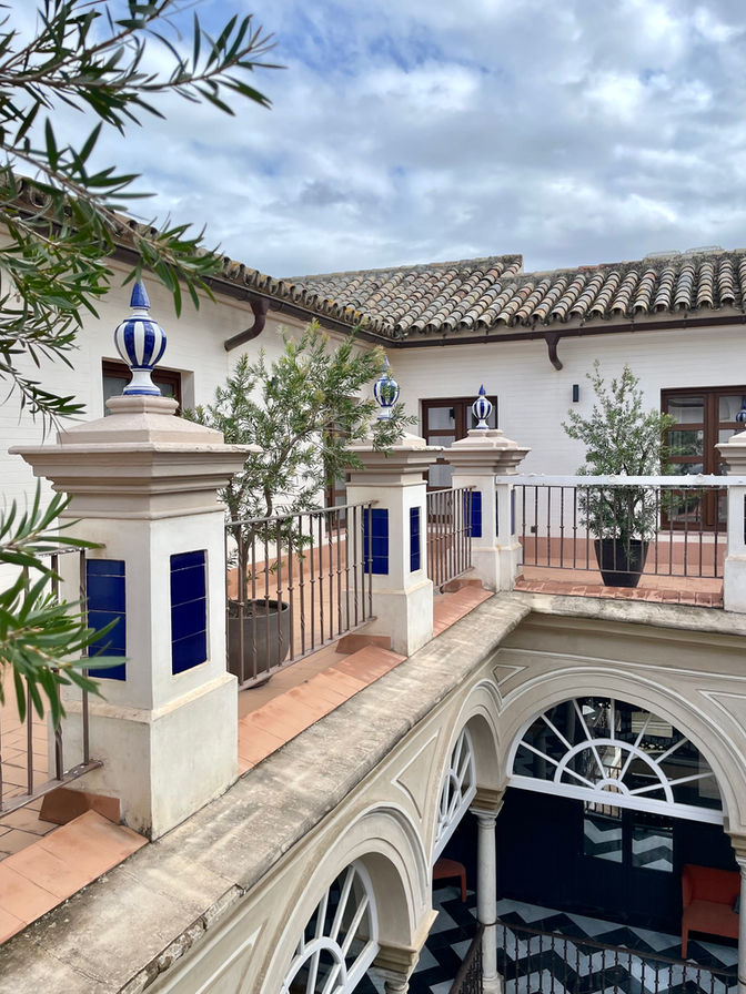 Beautiful terrace at Palacio Villapanes in Sevilla, Spain