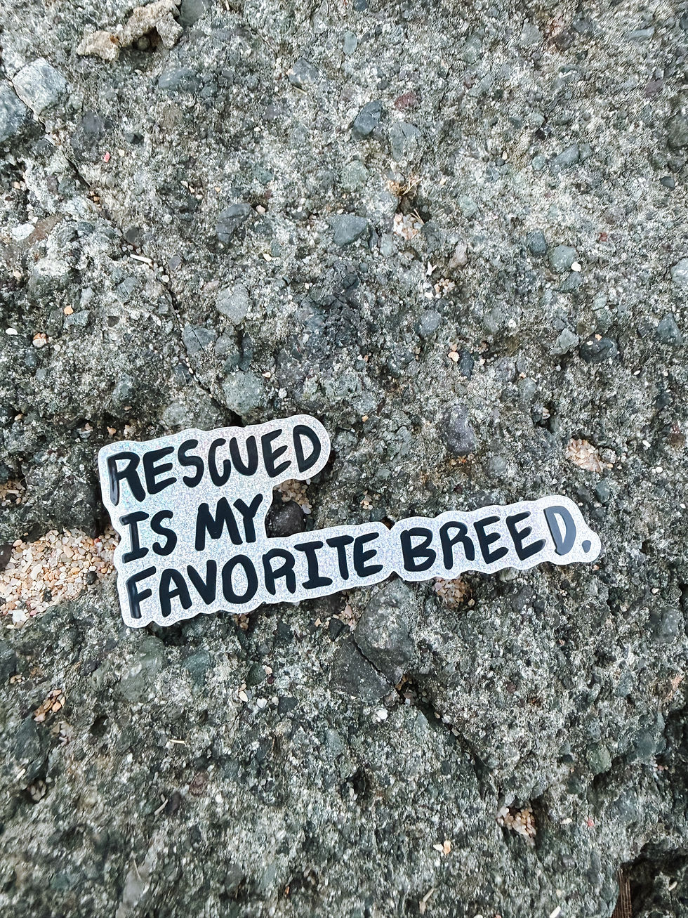 Thumbnail: Rescued Is My Favorite Breed Sticker