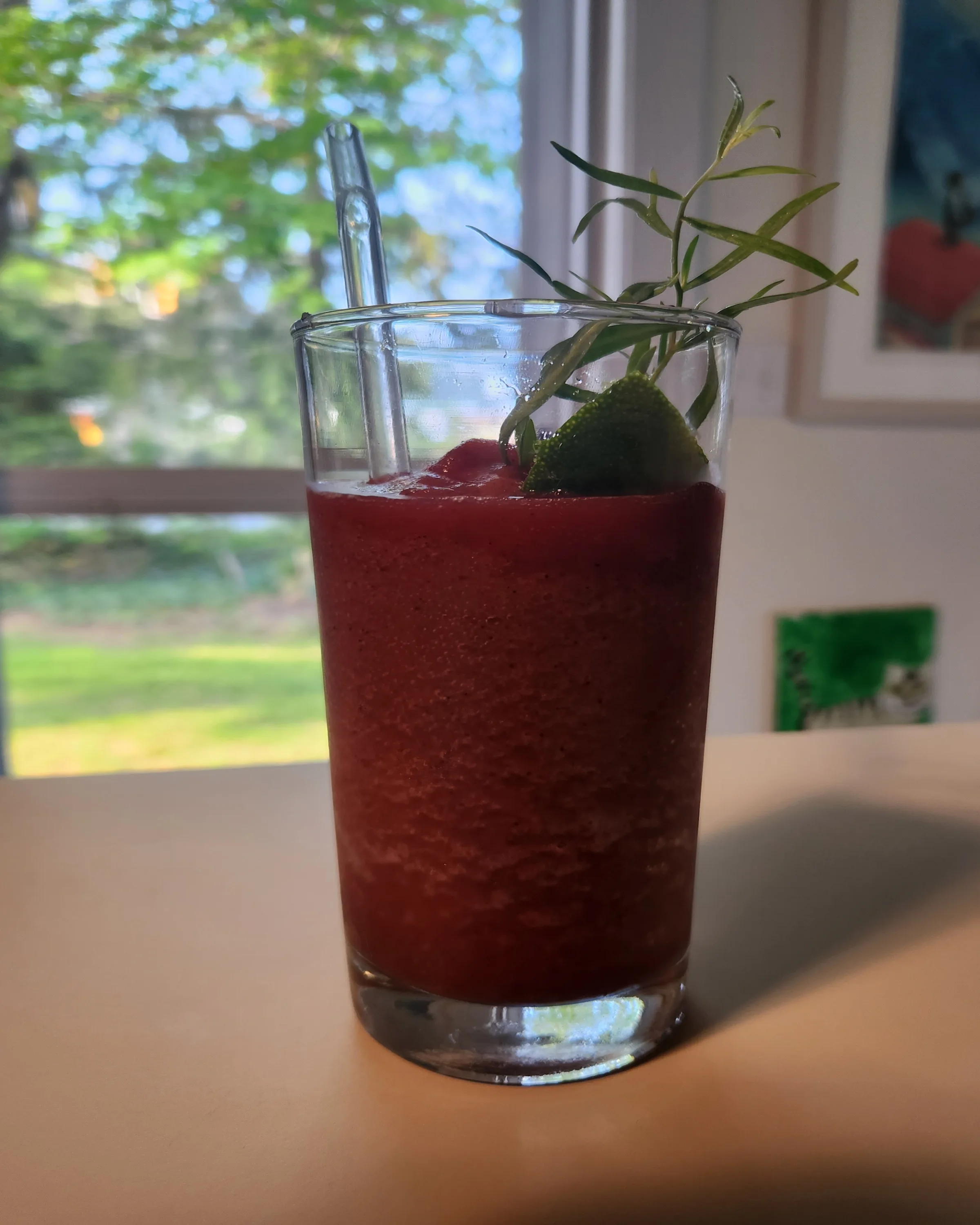 Sour Cherry and Rum Slushie