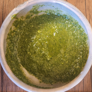 Carrot Green and Parsley Pesto