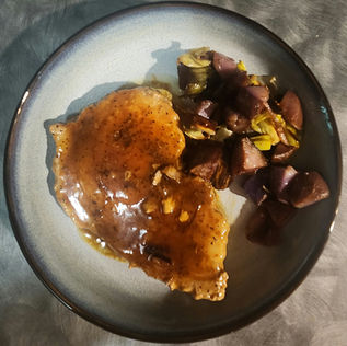 Apple Butter Glazed Pork Chop