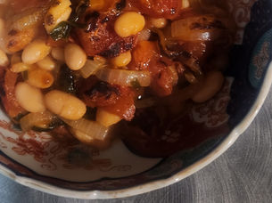 Roasted Tomato and Cannellini Bean Stew