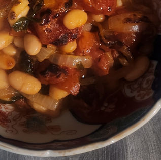Roasted Tomato and Cannellini Bean Stew