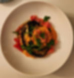 Stacked Eggplant with Easy Romesco Sauce